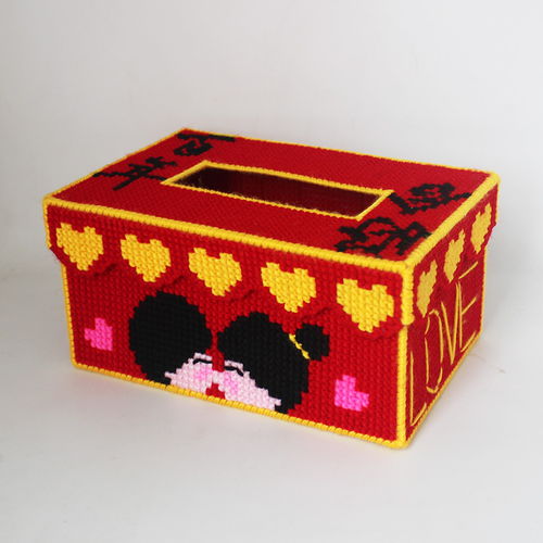 毛線繡立體3D十字繡新款 打造個(gè)性化客廳紙巾盒